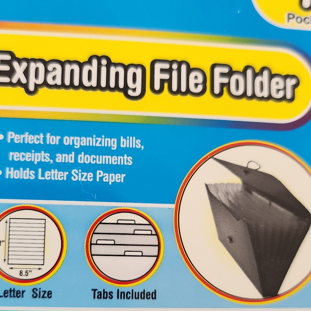Expanding File Folder 7 Pockets - Picture 2 of 6